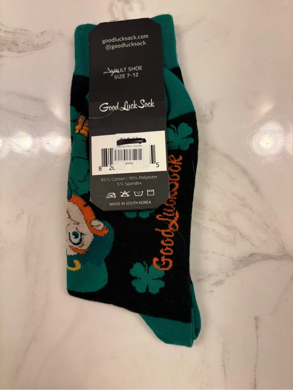 Leprechaun Good Luck Crew Socks 🍀 NWT Adult Size 7–12 | St. Patrick's Day
